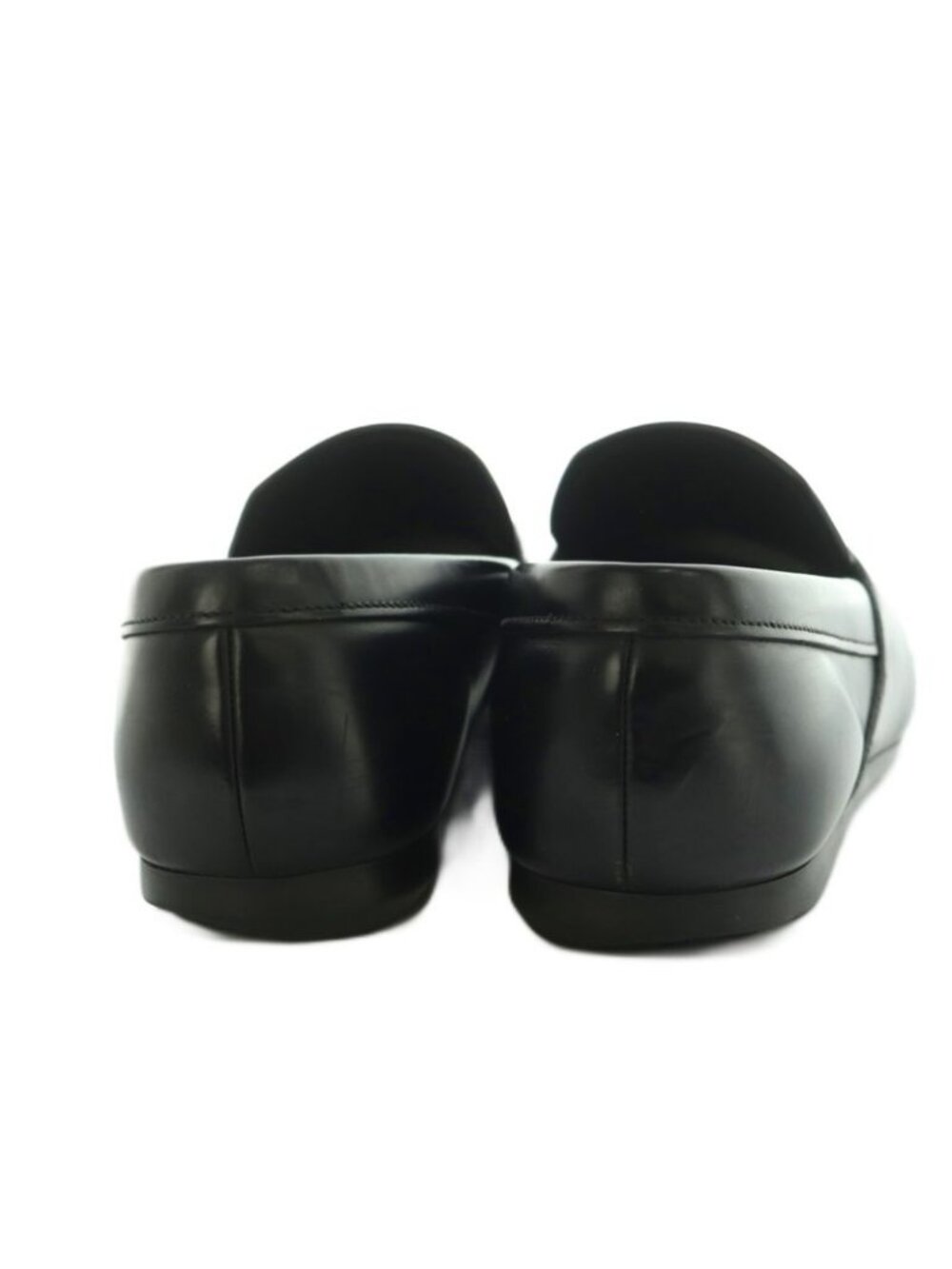 Prada Brushed Leather Loafers Moccasins Cowhide 6 Black - Picture 5 of 9